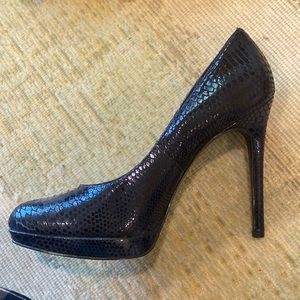 Enzo Angiolini, Snake print, Black/dark blue, Size 11